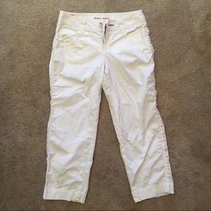 Worn Jeans White Cropped Pants